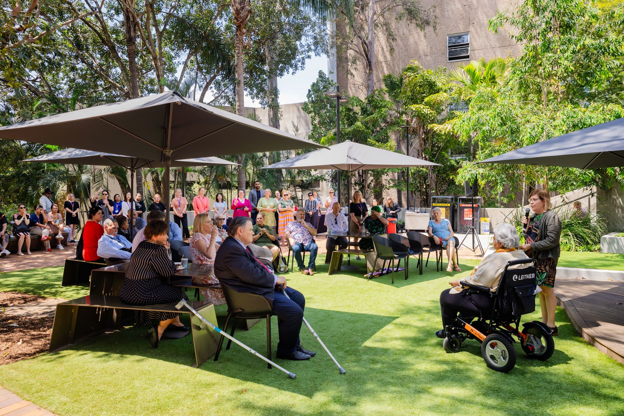 Professor Karen Healy spoke at the special naming event of 'Lilla Watson Place'.