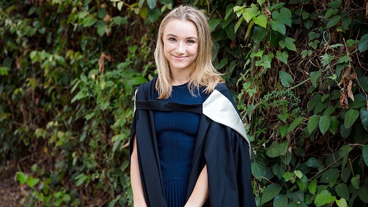 Image of Josephine Auer on her graduation day.