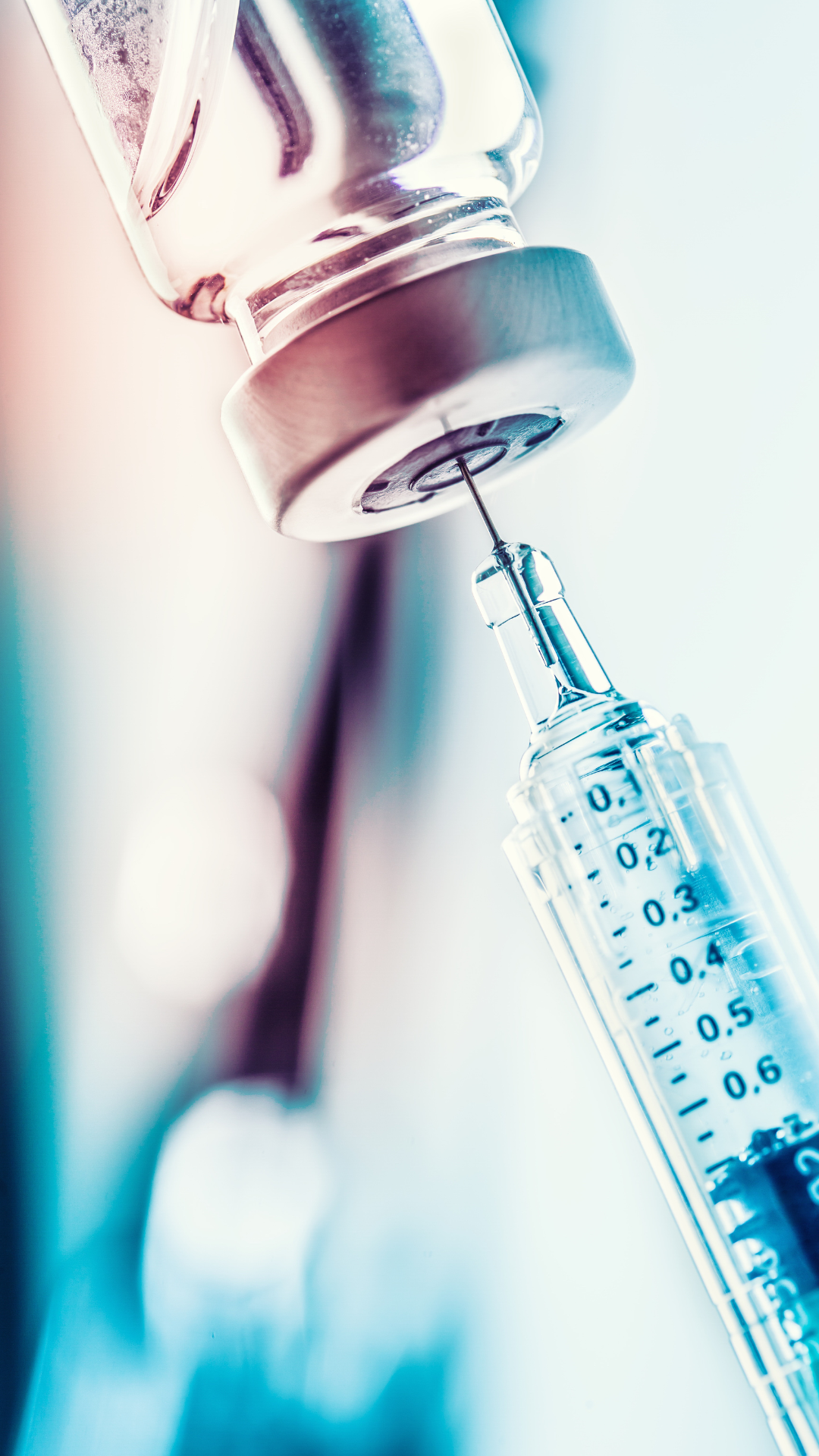 Vaccine vile with needle