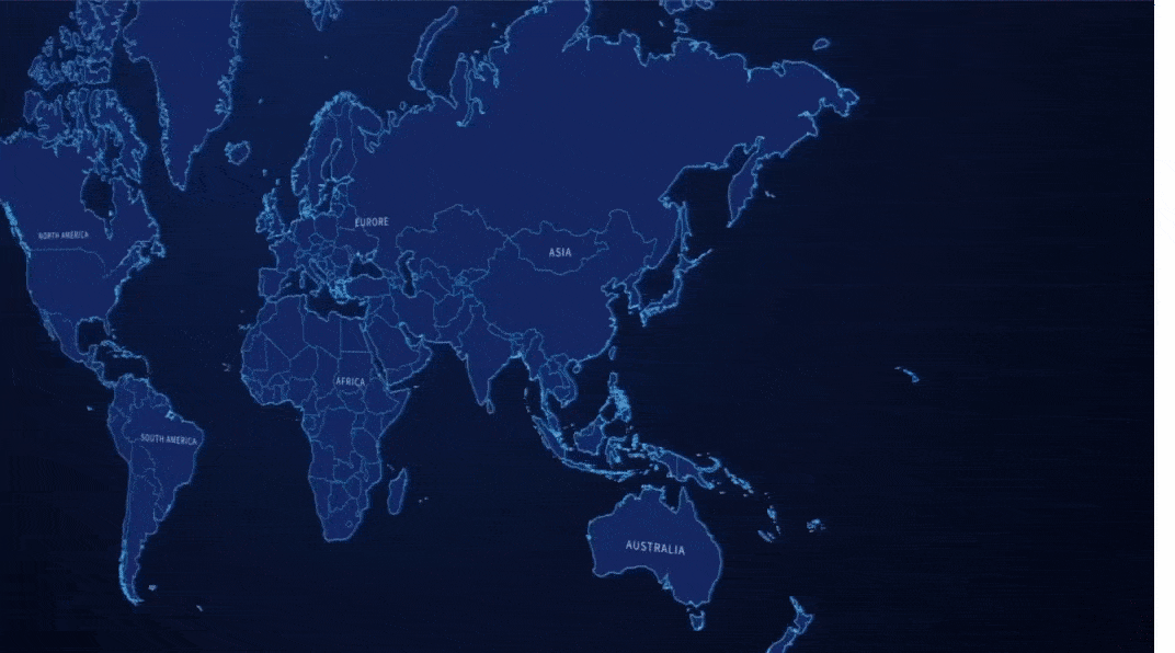 Animation of COVID-19 spreading across the world