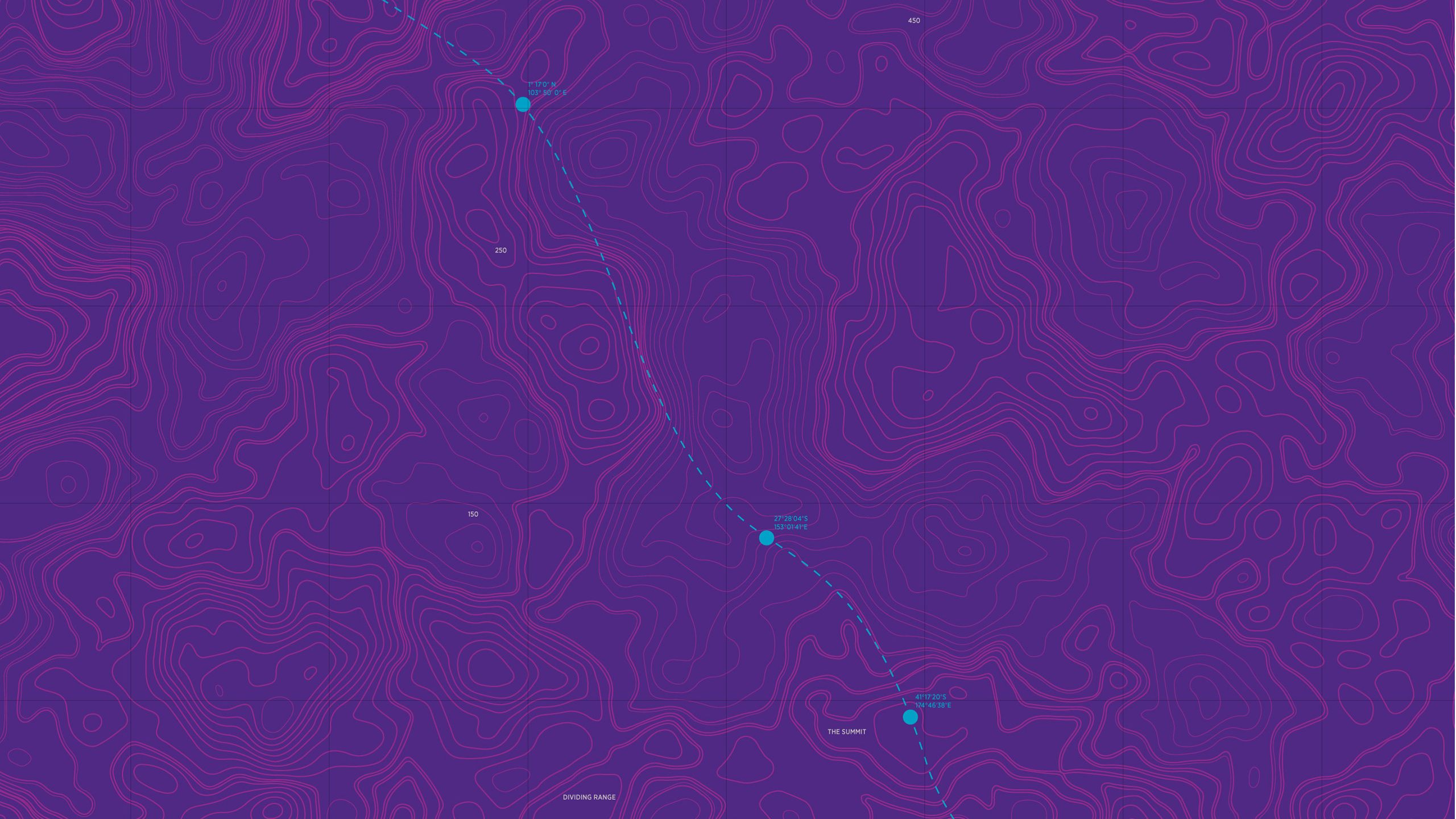 Purple topographic map background. 