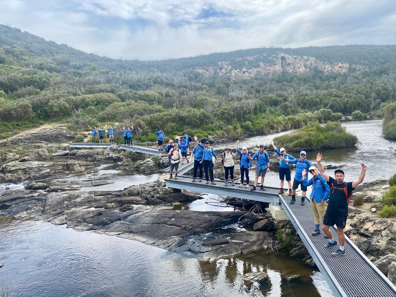 Trekkers completing the Kangaroo Island Wilderness Trail in South Australia.