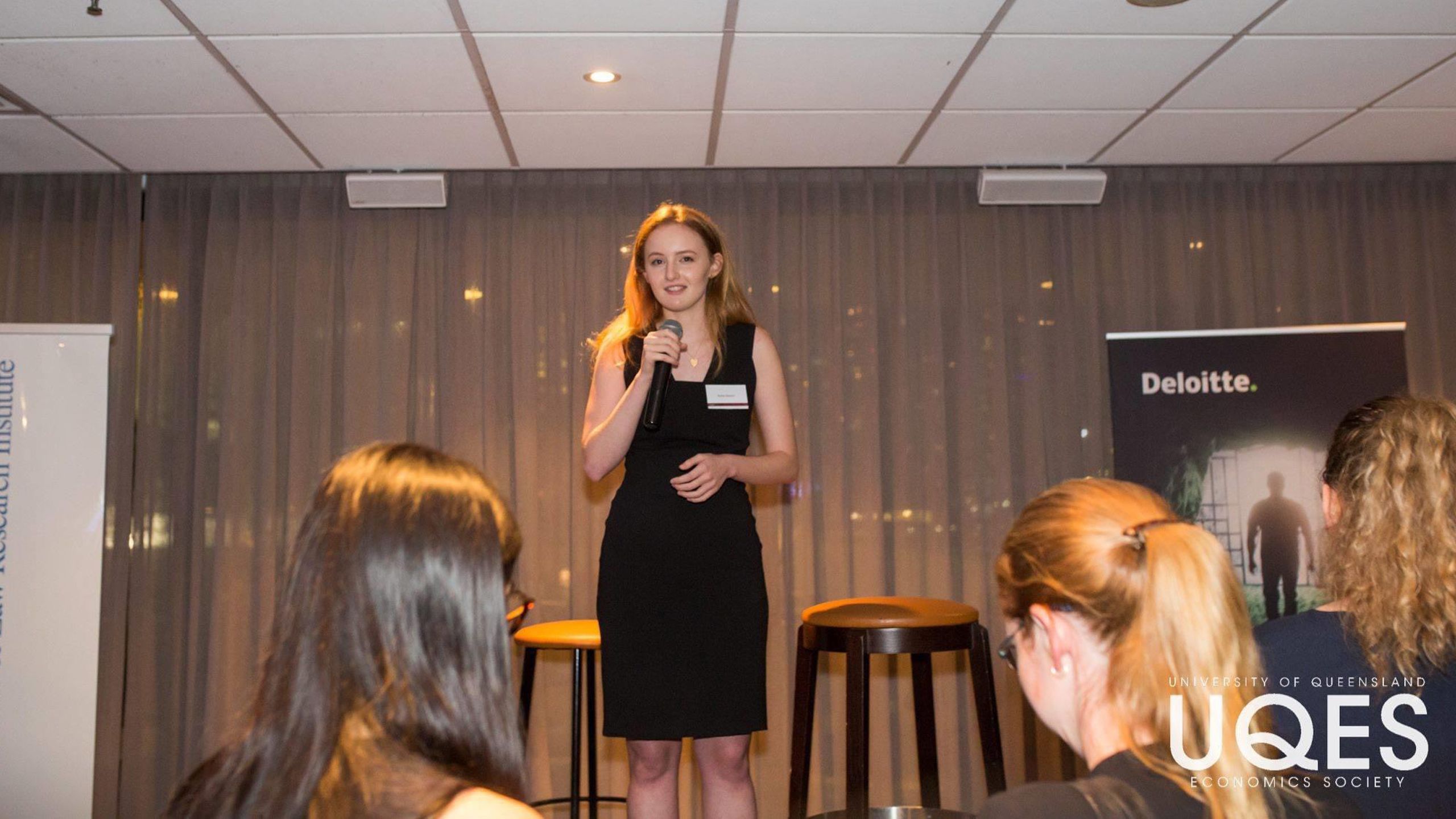 Kate Mann Speaking at the University of Queensland Economics Society, Event.