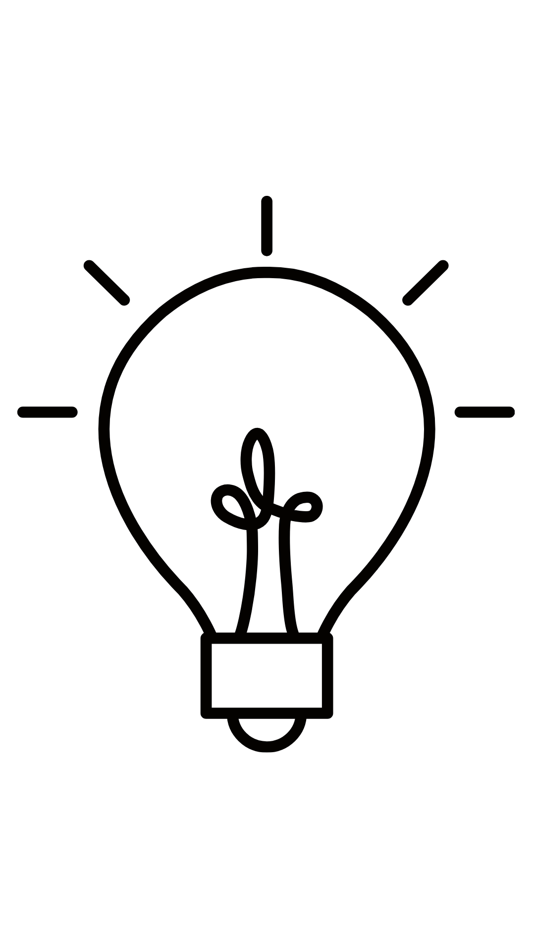 Light bulb - black and white