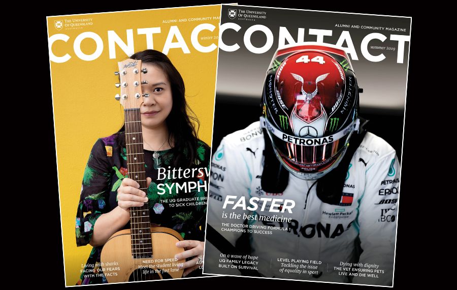An image of Contact magazine covers