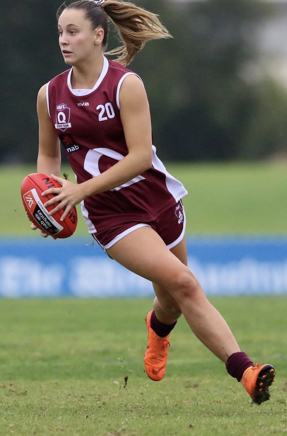 This is an image of Natalie Grider in action for Queensland.