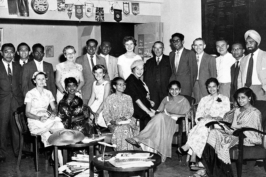 An image of International House students in 1960.