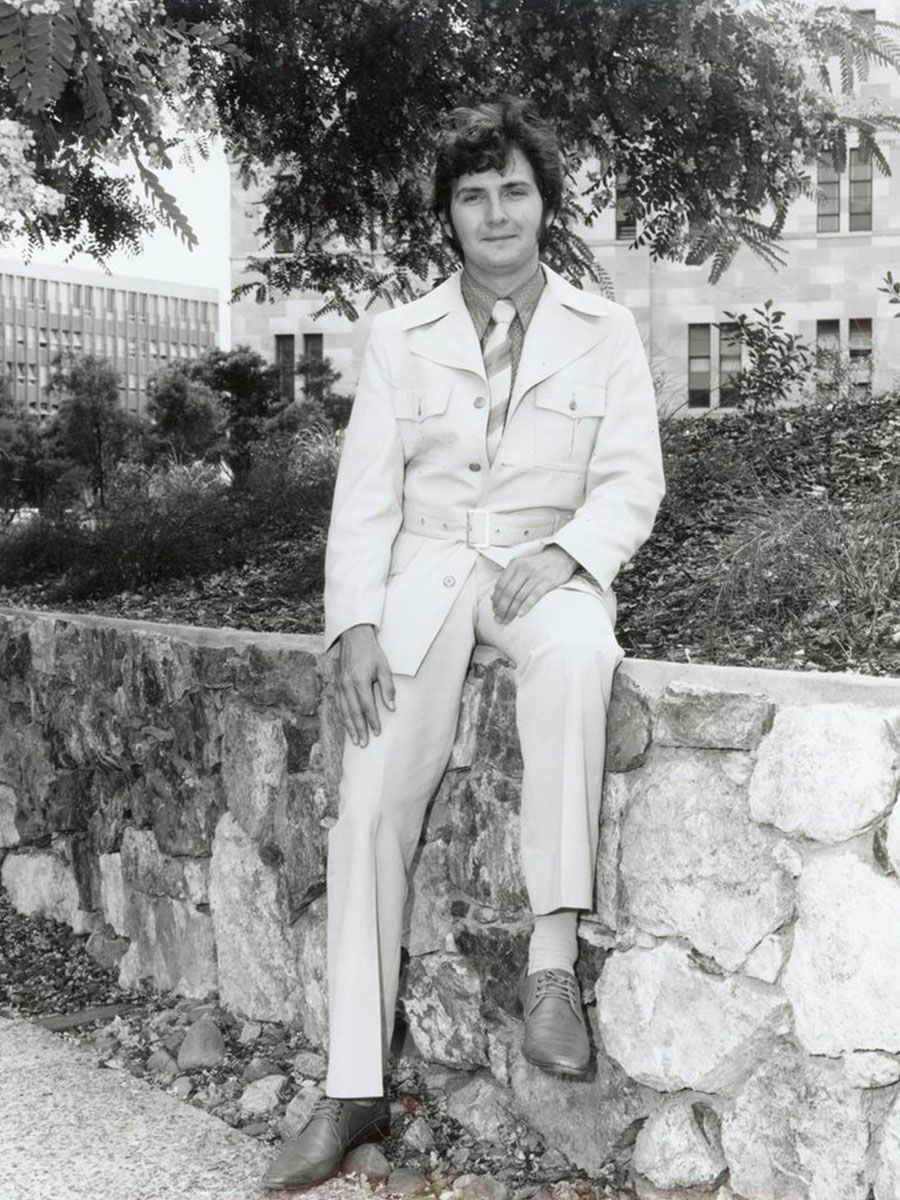 An image of Student Union President Paul Abernethy in 1972.