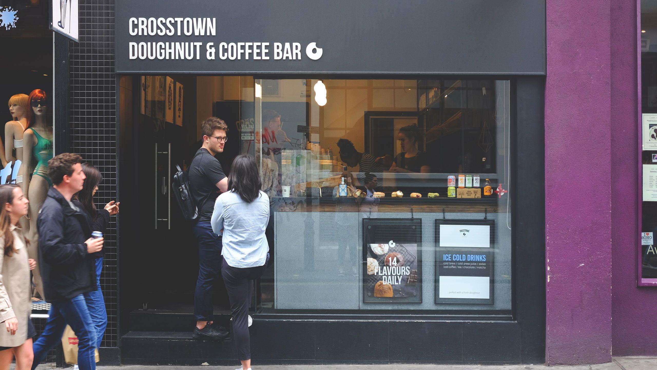 An image of a Crosstown Doughnut and Coffee Bar store in London.