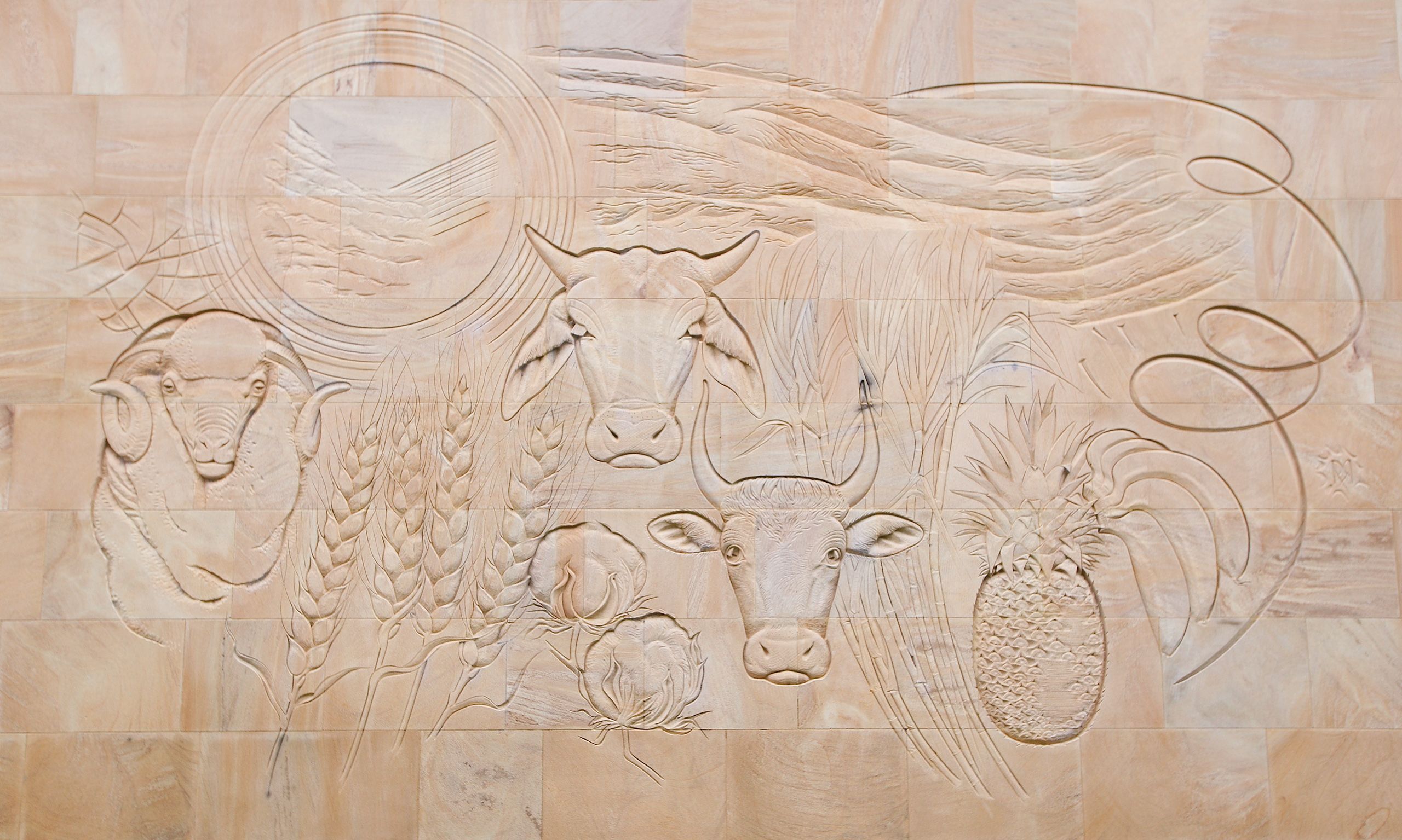 UQ Gatton sandstone frieze