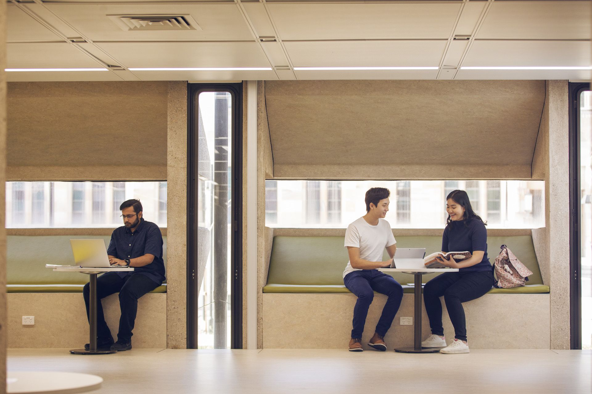 Students studying in the Central Library at UQ St Lucia.