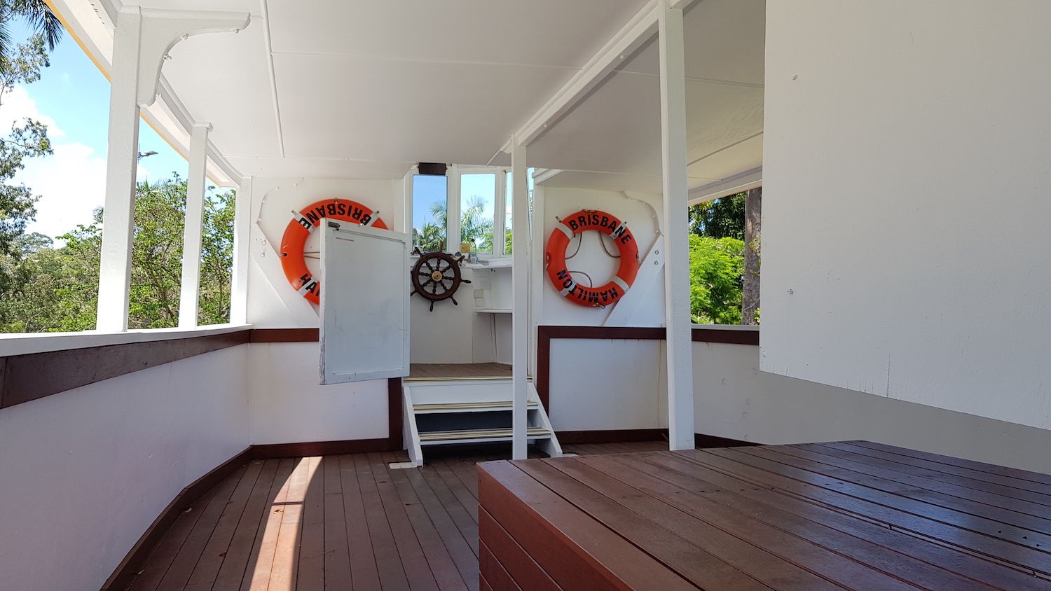 Renovated interior of passenger ferry 'Hamilton'.