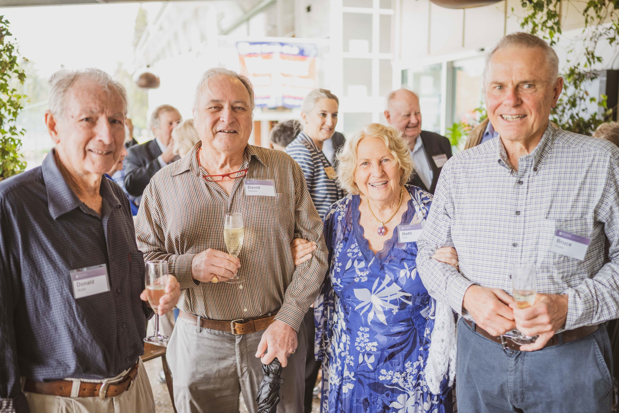 Donald Muller, David Searles, Beth Barr and Bruce Hoare at the Class of 1970 reunion.