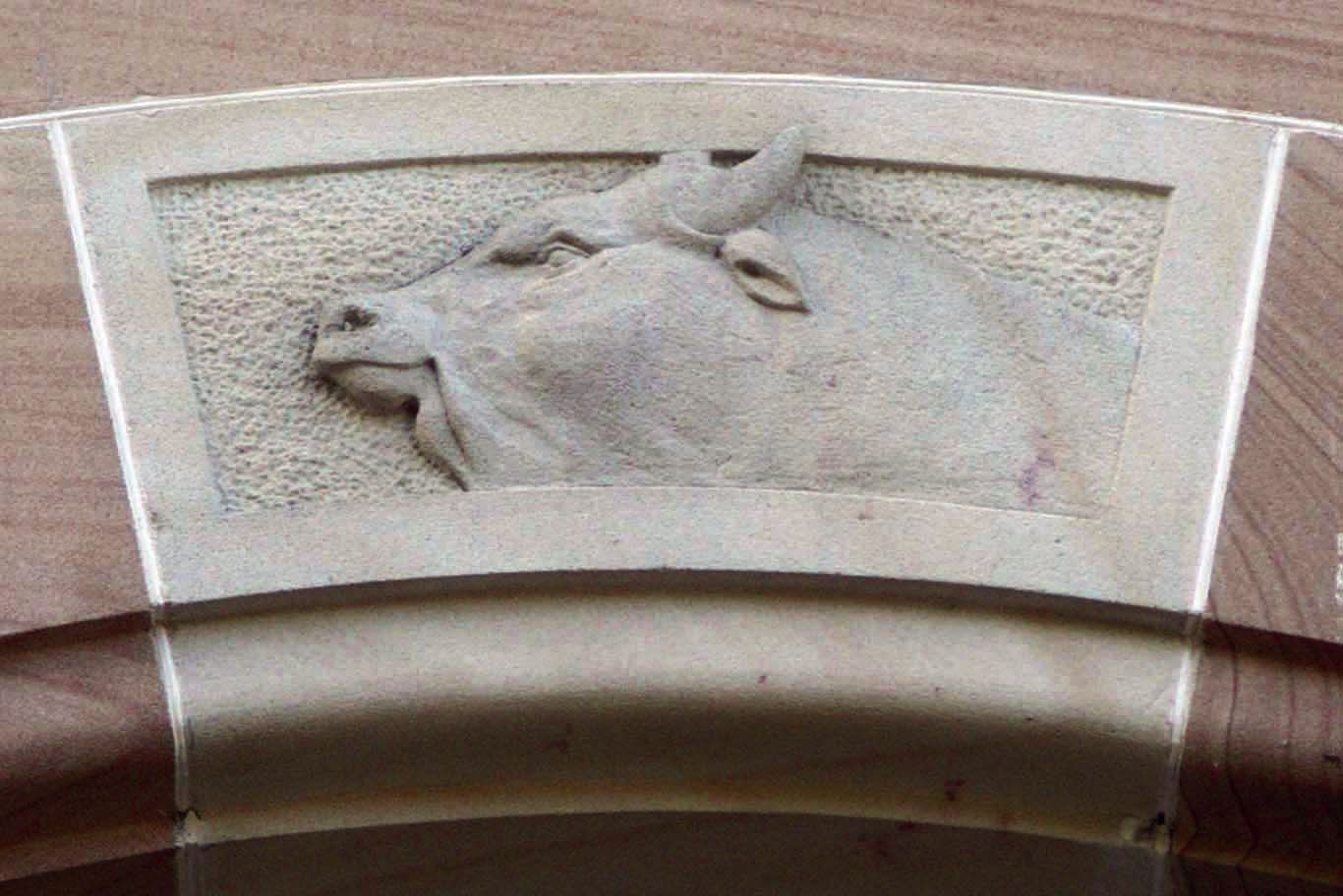 Arch-carving of a bull at UQ St Lucia.
