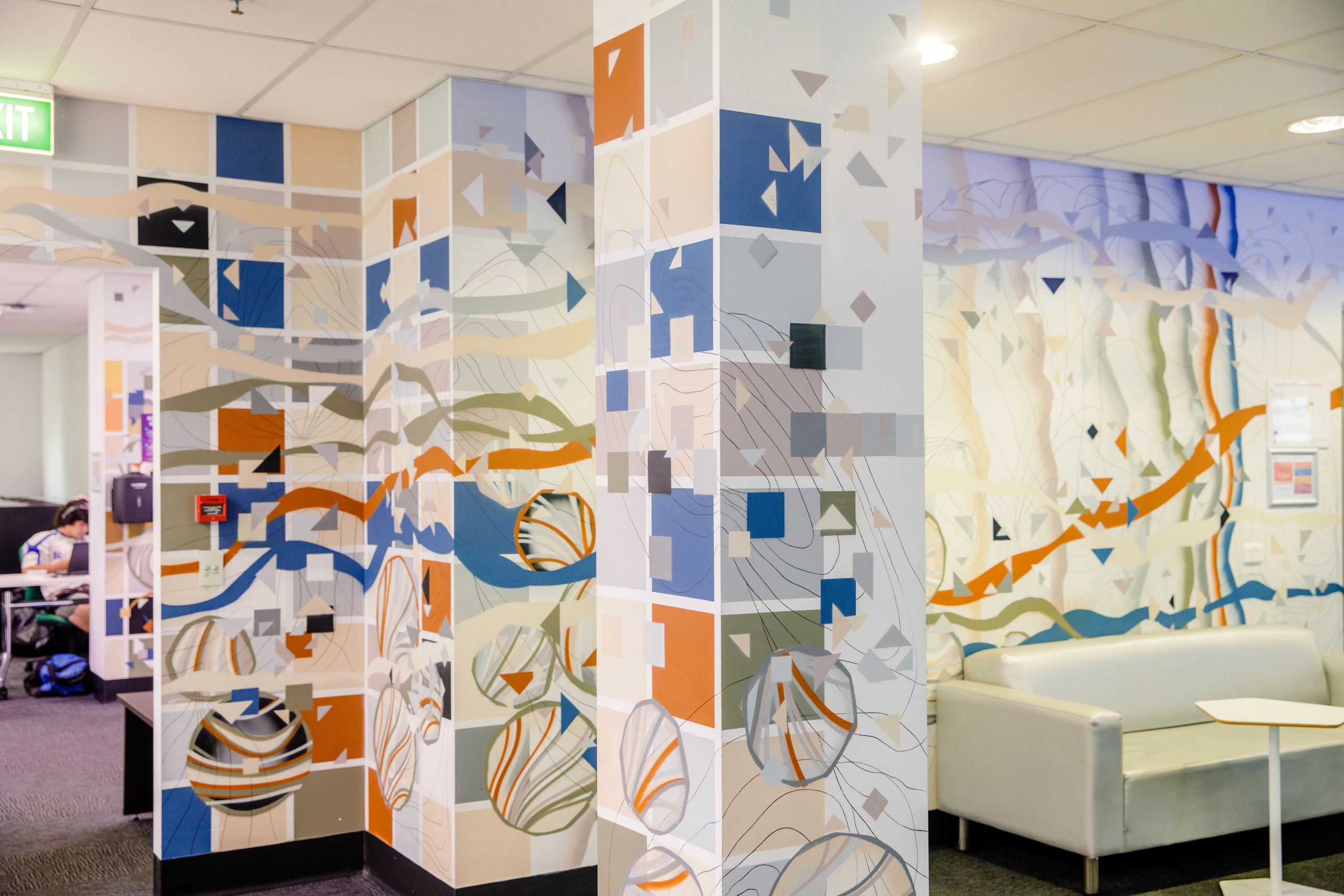 Mural in Biological Sciences Library.