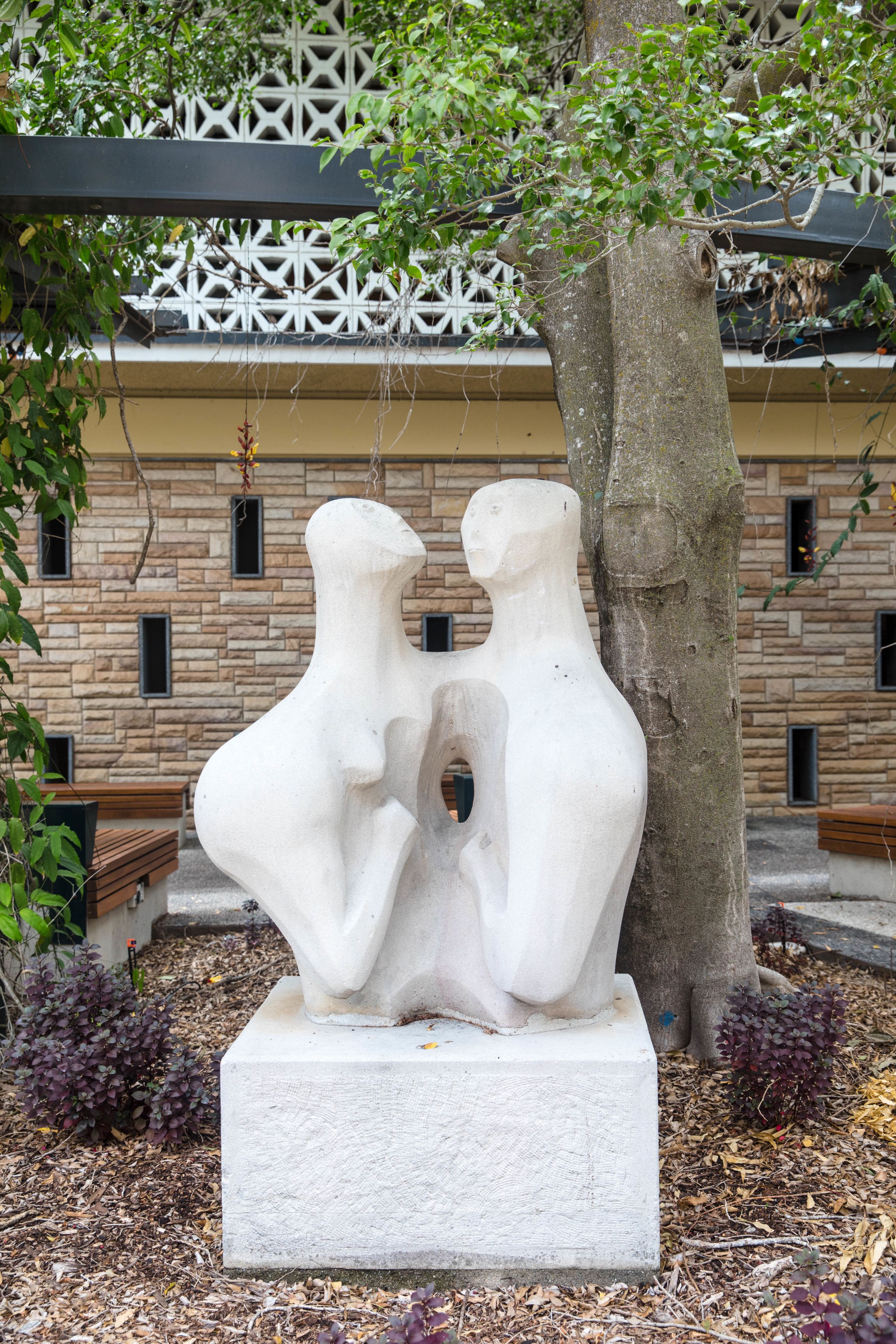 Union sculpture by Leonard Shillam at UQ St Lucia.