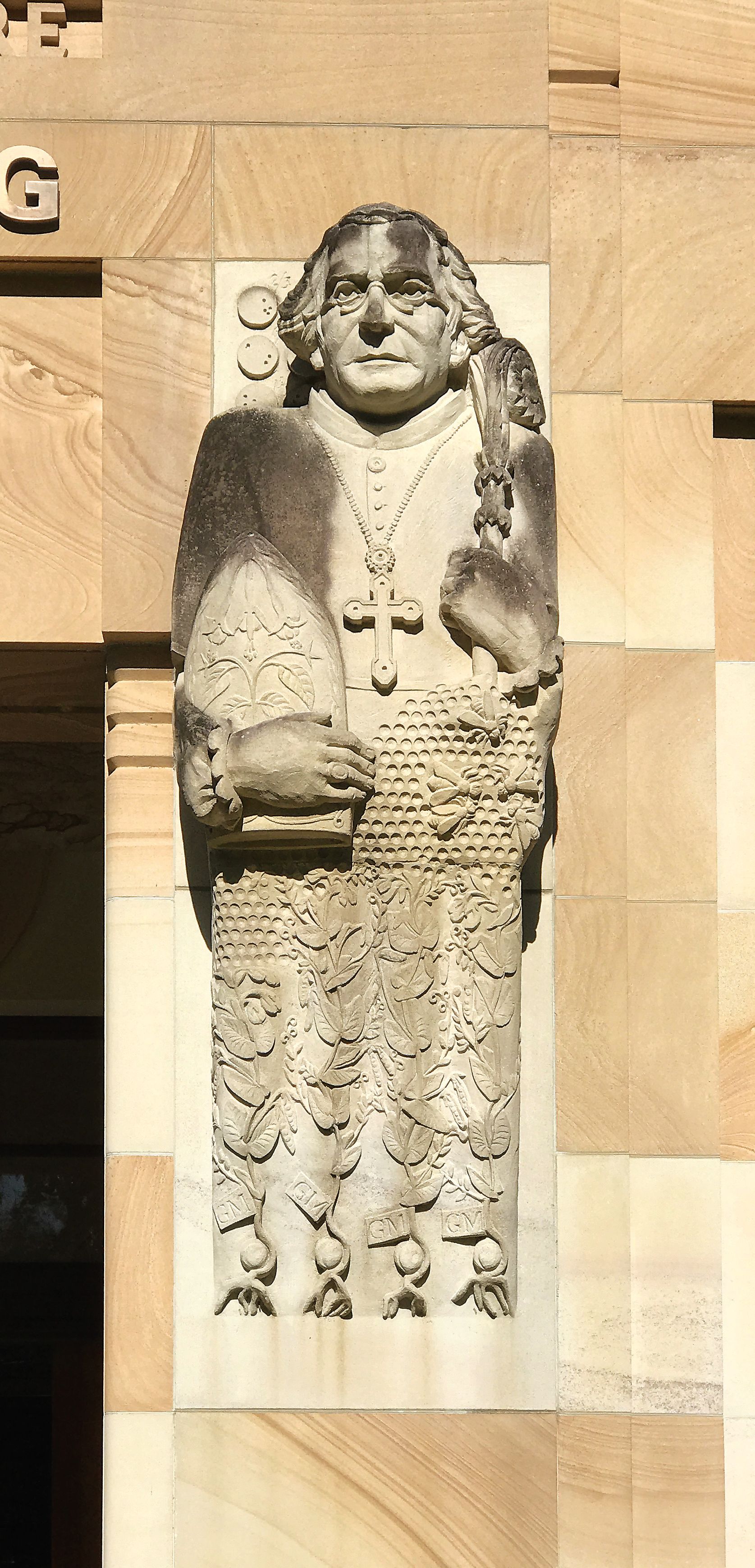Sculpture of Gregor Mendel.