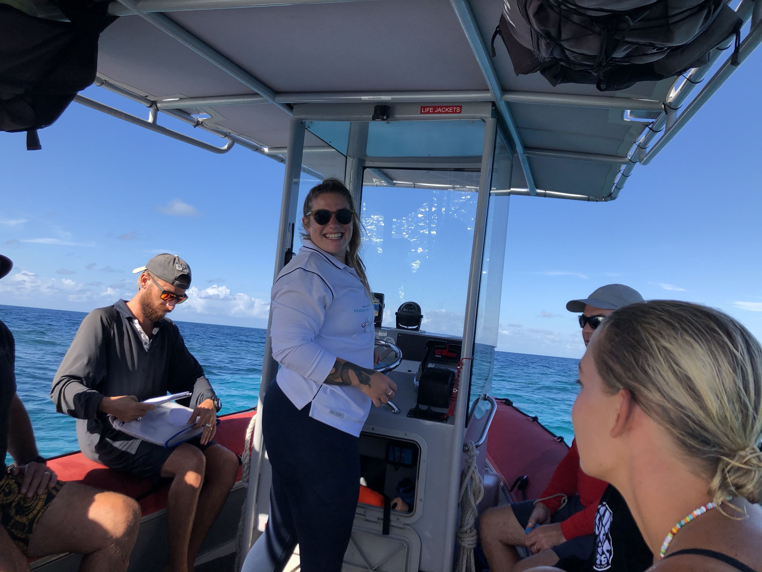 Skippering a boat