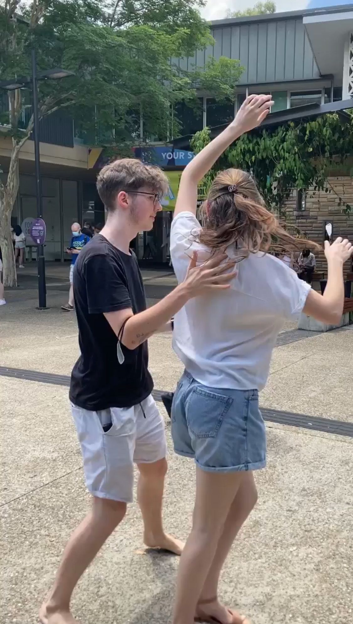 Dancers practising their skills