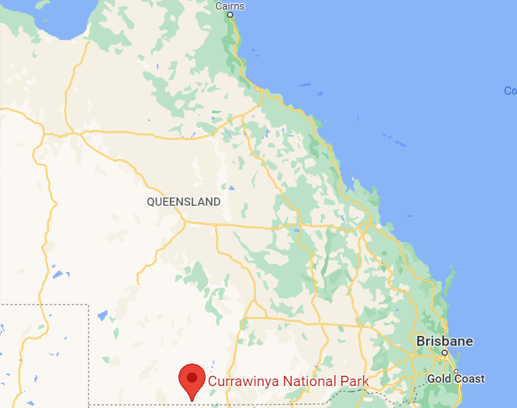 Map showing Currawinya location.