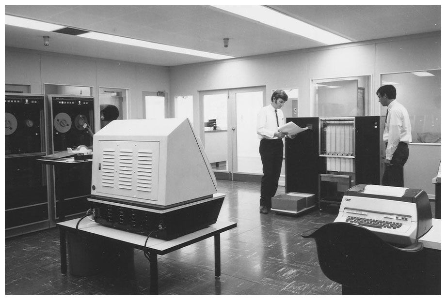 An image of the Prentice Computer Centre in the 1970s.