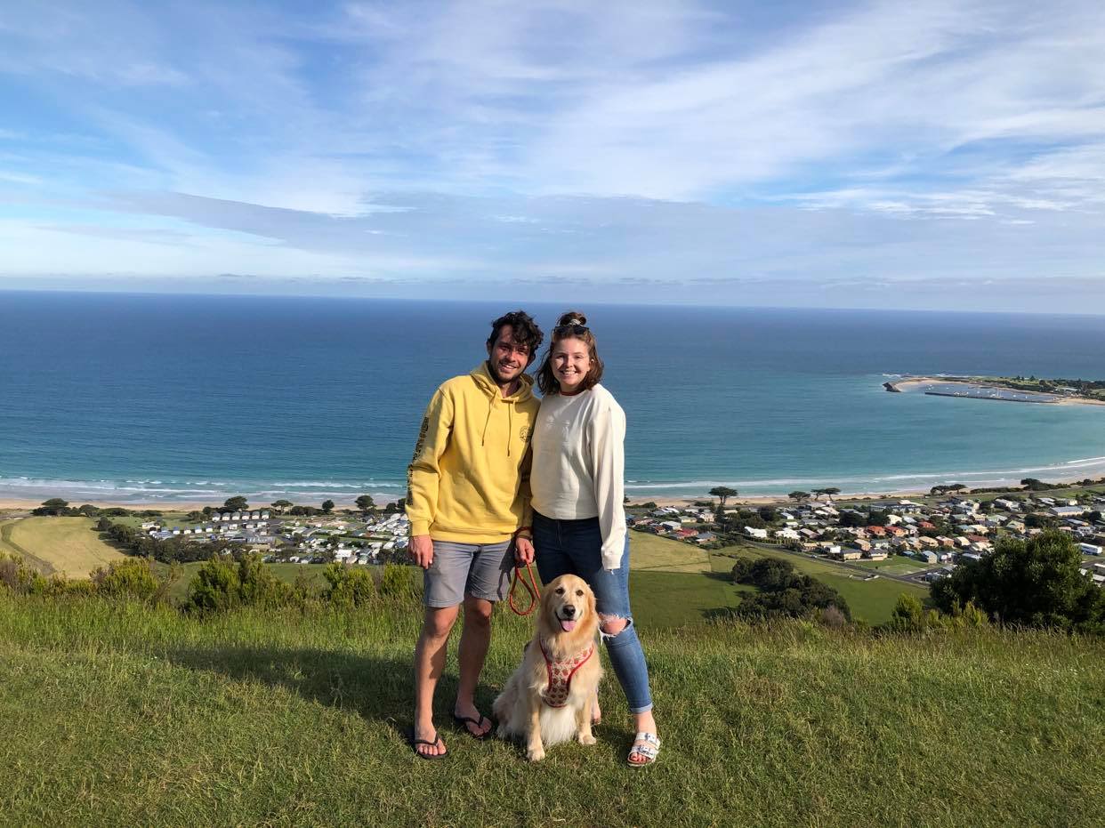 Ashley Hanger and partner Tristan on a date