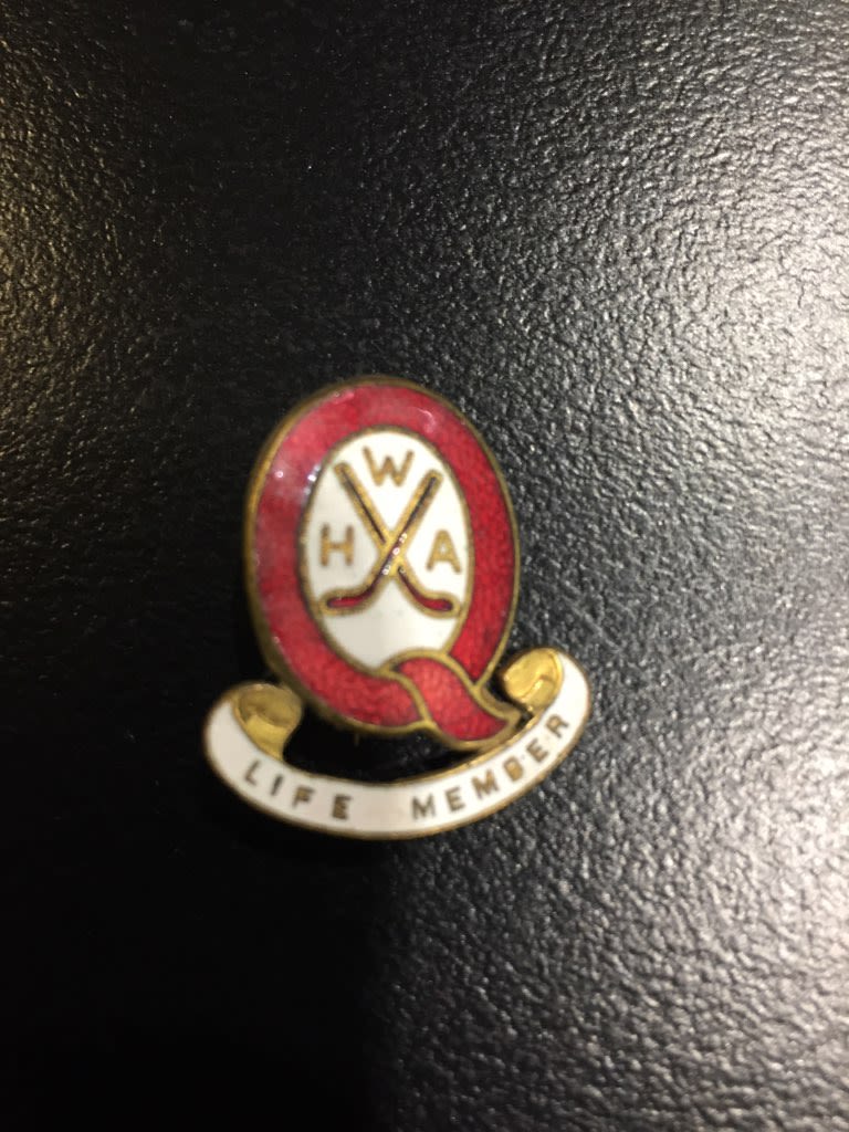 QWHA badge belonging to Dorothy Hill