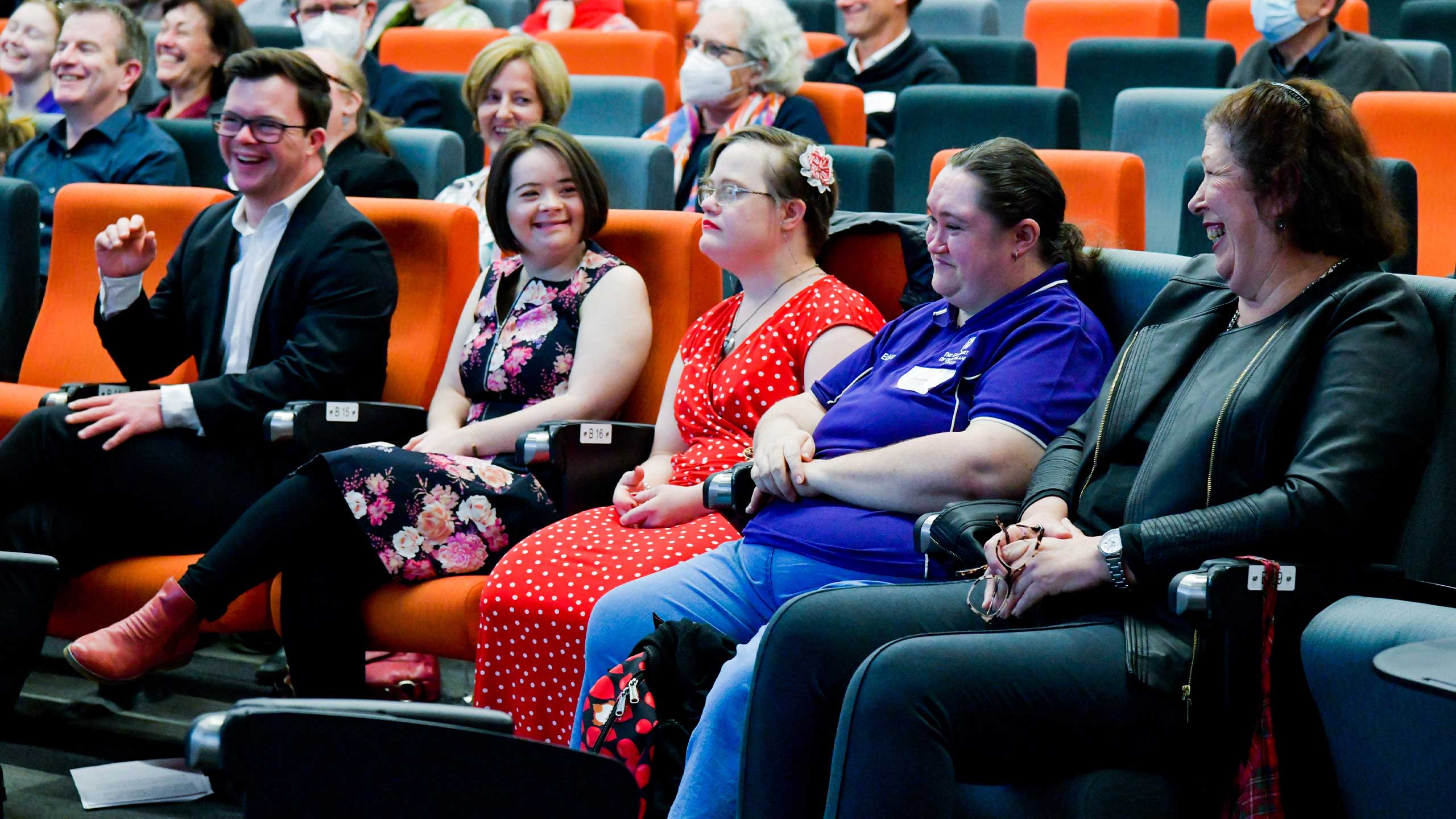 An image of Michael Cox, Mia Johnston, Alana Pettigrew, Rebecca Flanagan and Dr Jan Lloyd at a showcase event at UQ in July, where the research assistants presented their findings.