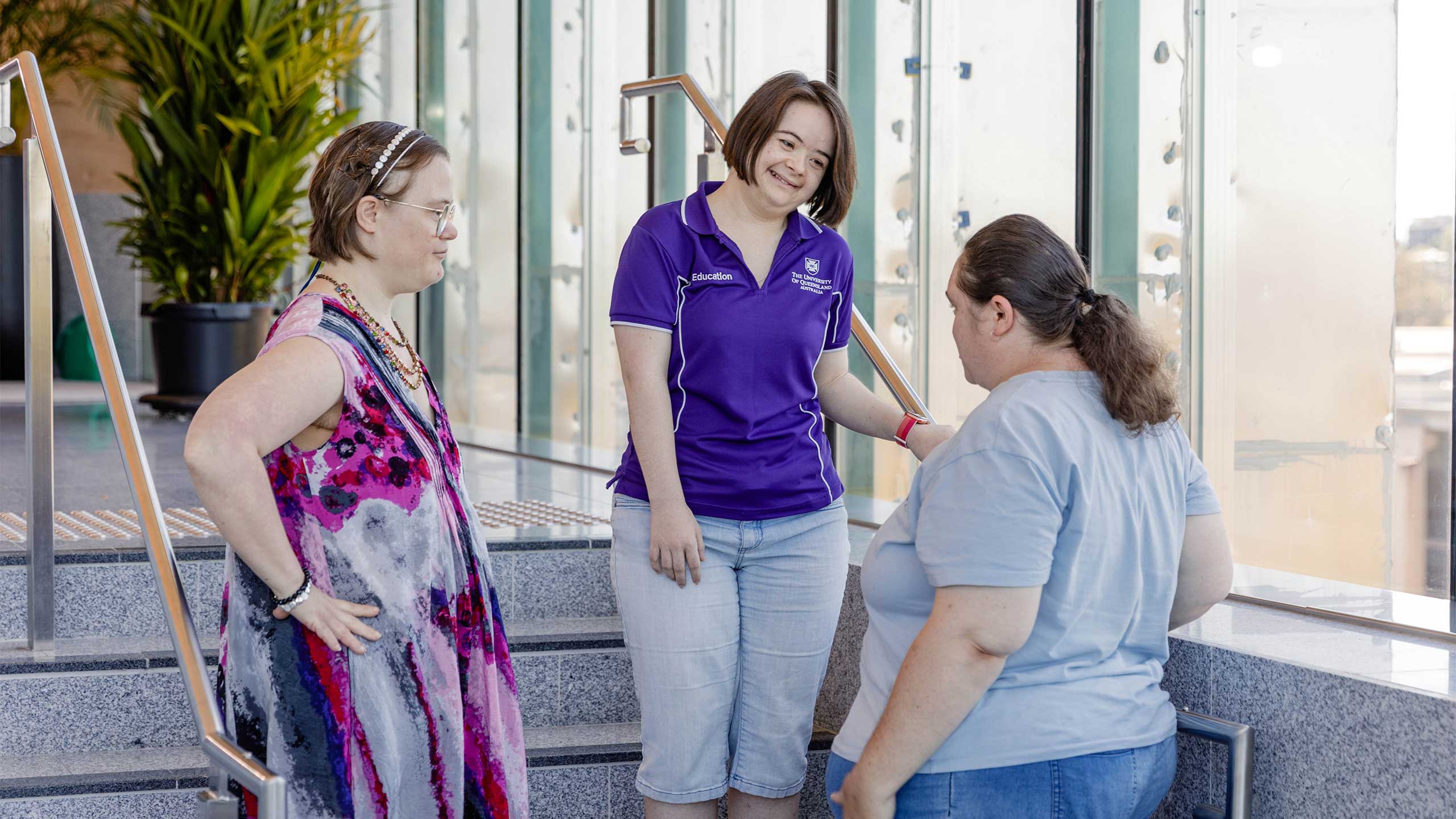 An image of research assistants Alana Pettigrew, Mia Johnston and Rebecca Flanagan.