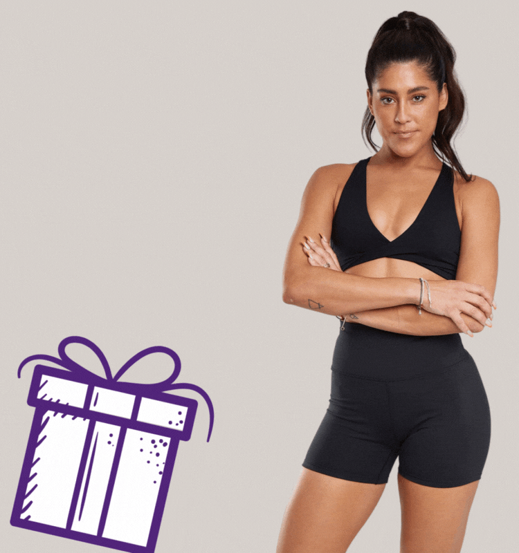 An animated image of Alexis Fernandez revealing her card game DYFM popping out of an opening gift box.
