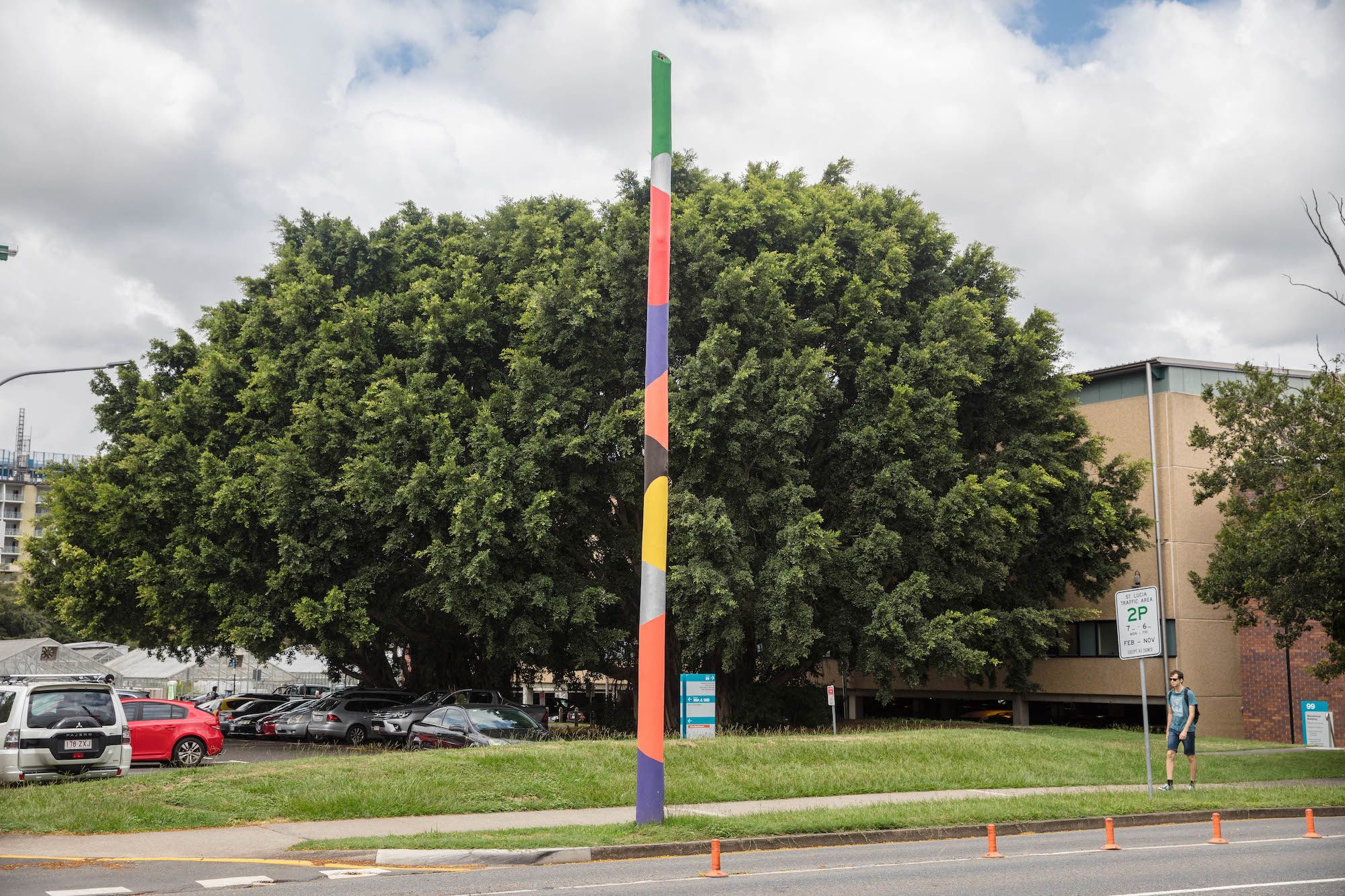 Pole sculpture by Matthys Gerber created in 2009