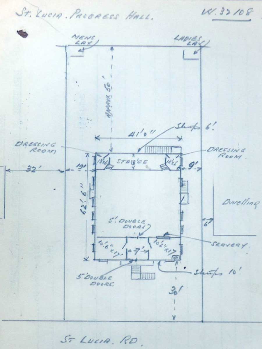 Image of Avalon Theatre floorplan, 1946