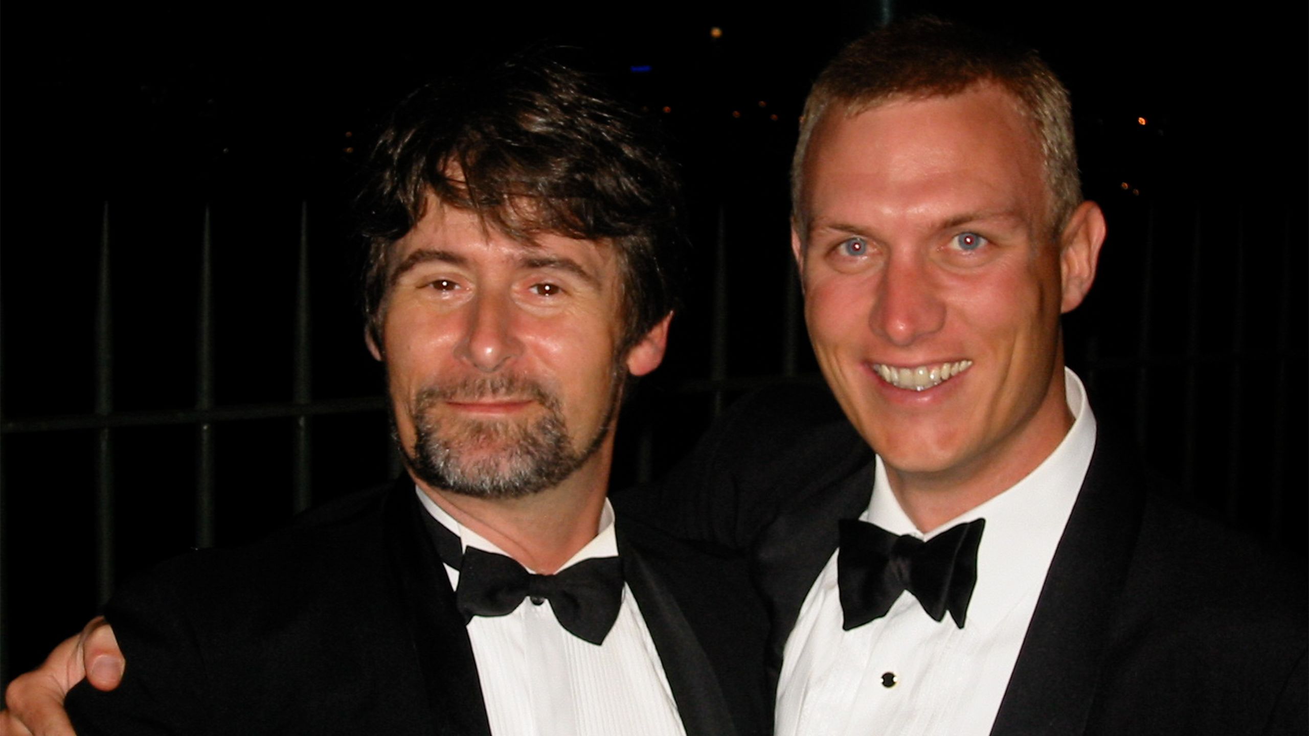 Professors Victor Nurcombe and Simon Cool wearing tuxedos.