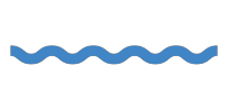 Blue icon of a wavy line
