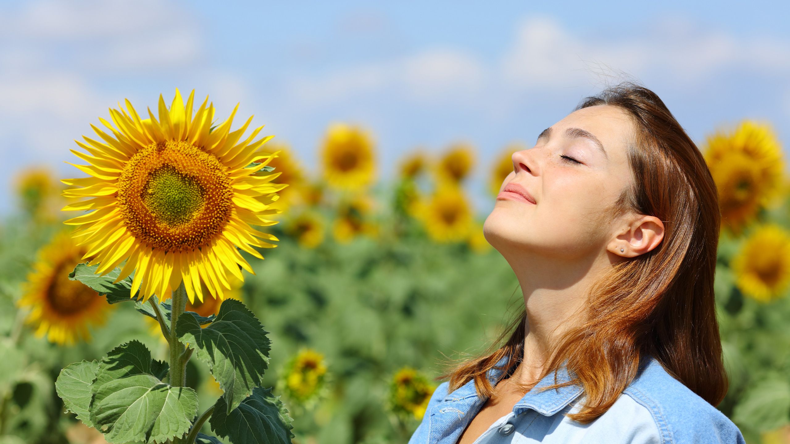 woman breathing