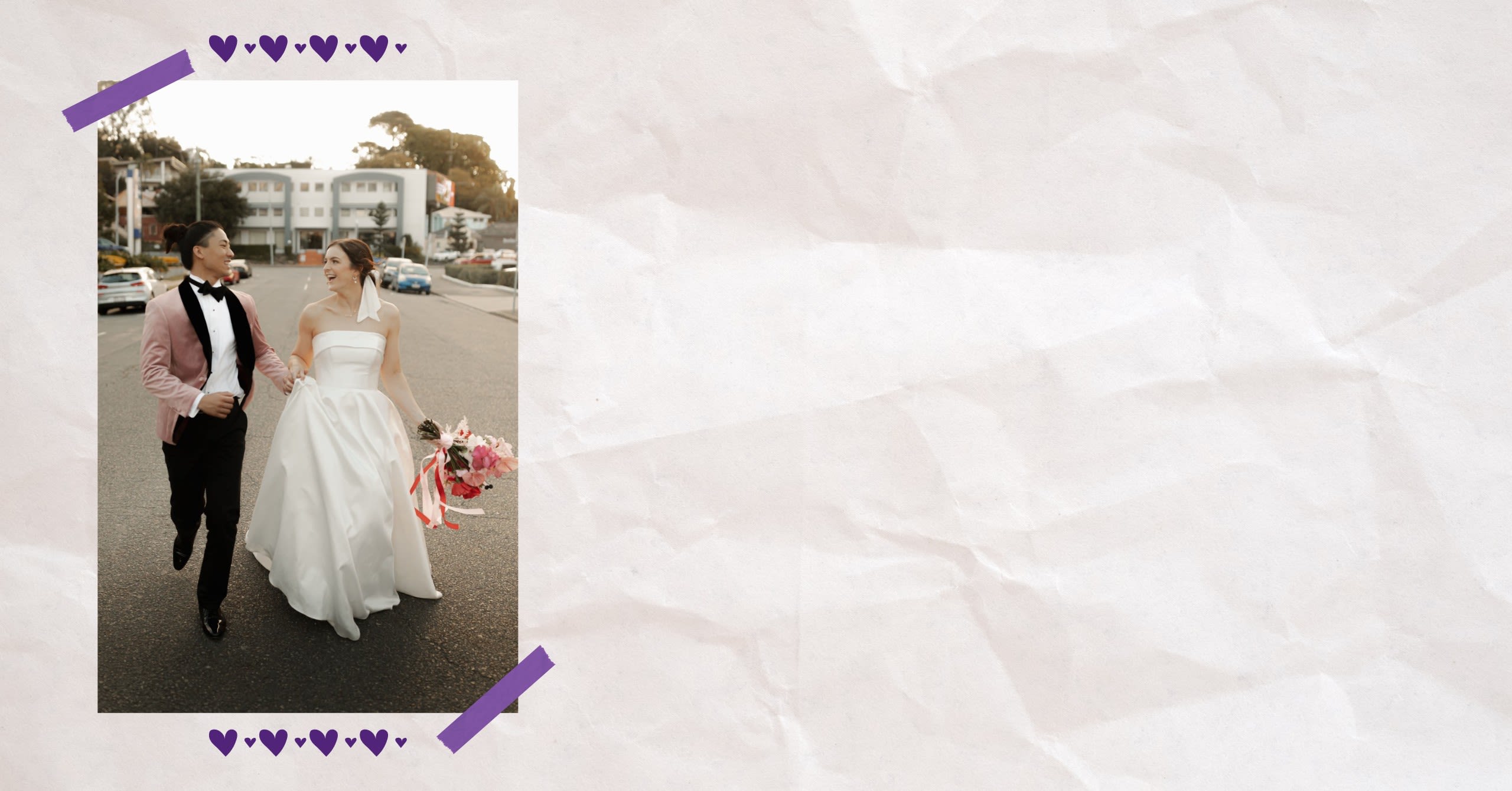 An image of Sarah and Daniel on their wedding day.