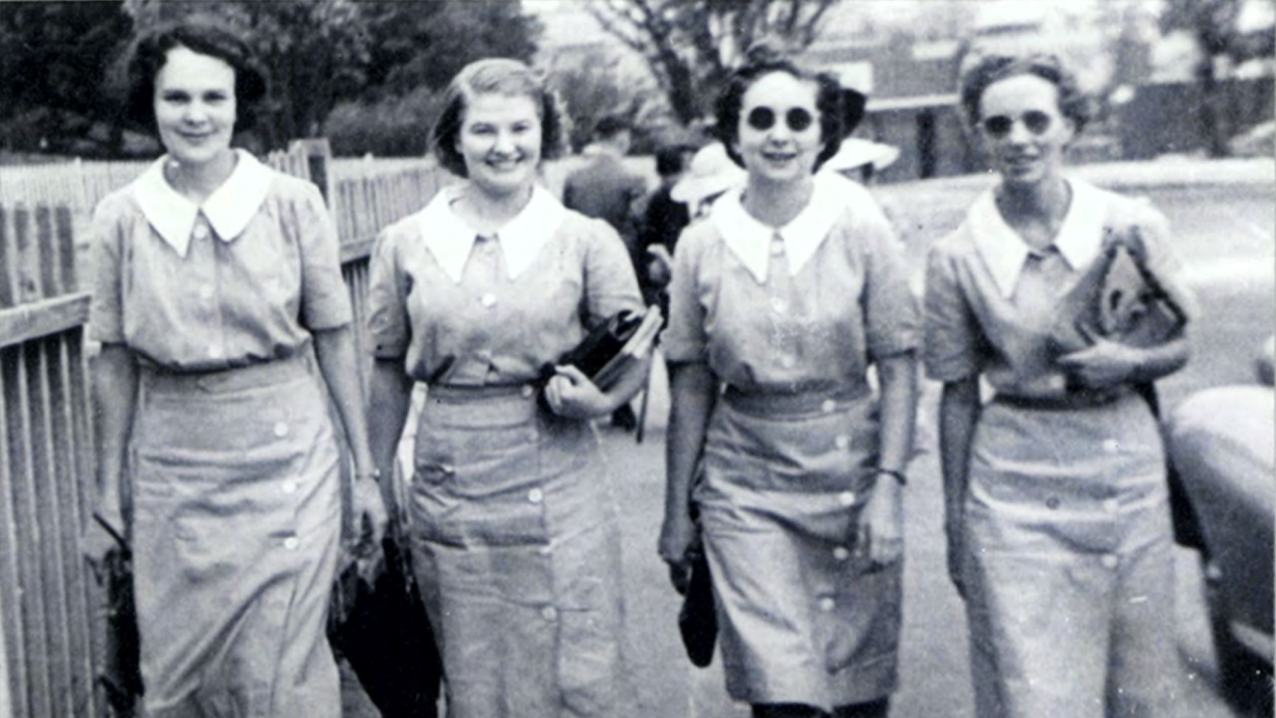 Four of the first UQ physiotherapy graduates in February 1941s