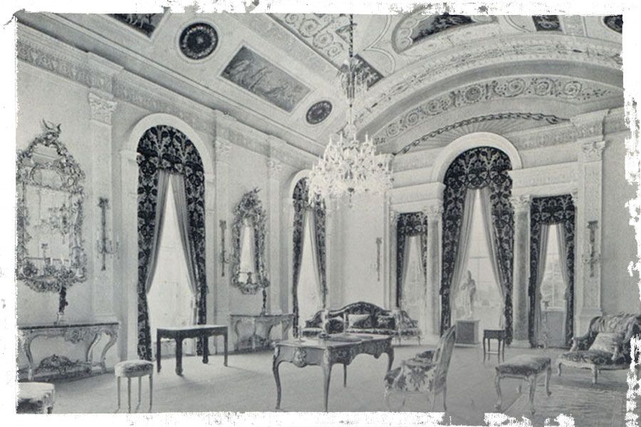 An image of the The drawing room of Crichel House.