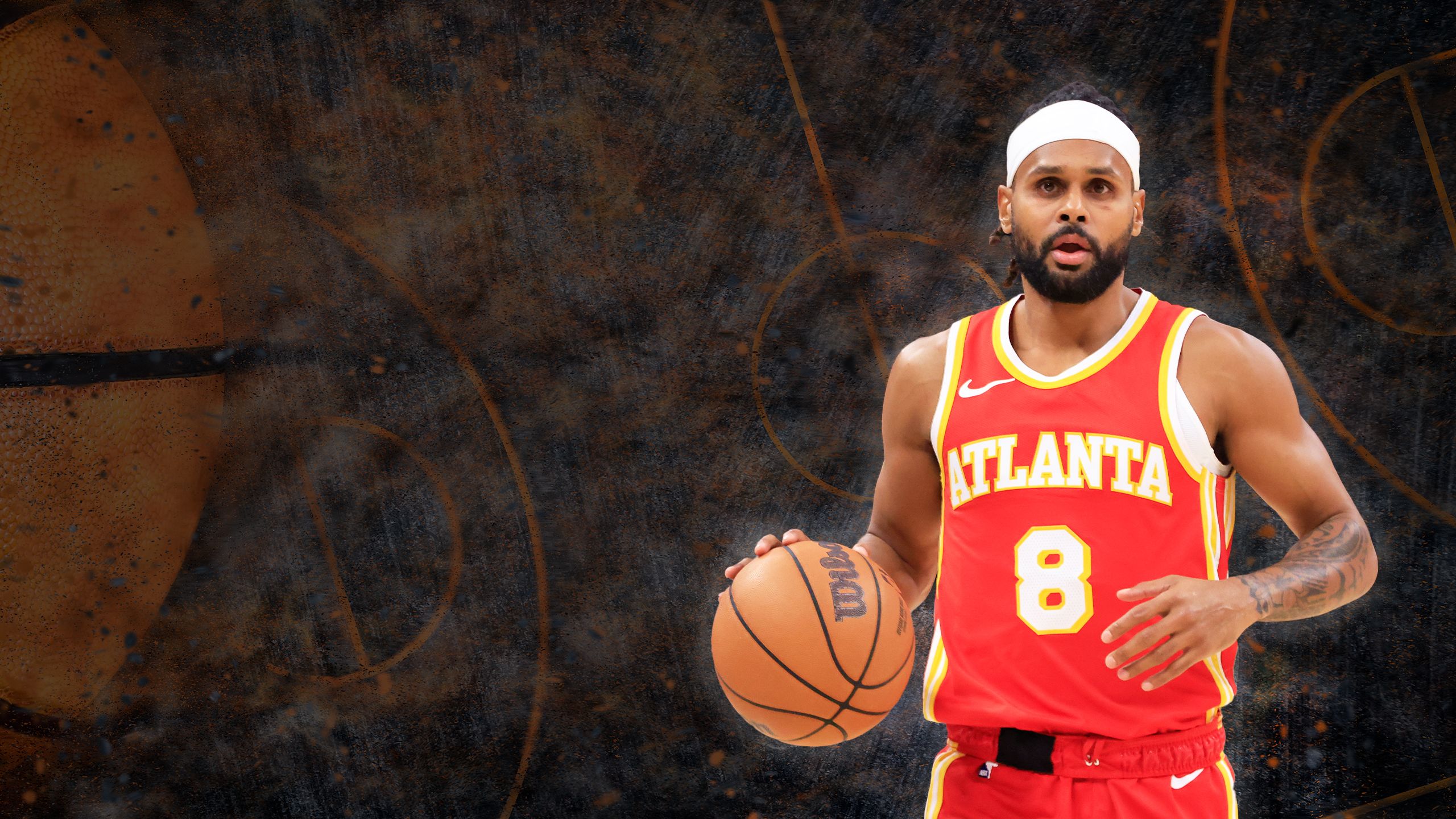 Patty Mills in action with NBA team Atlanta Hawks.