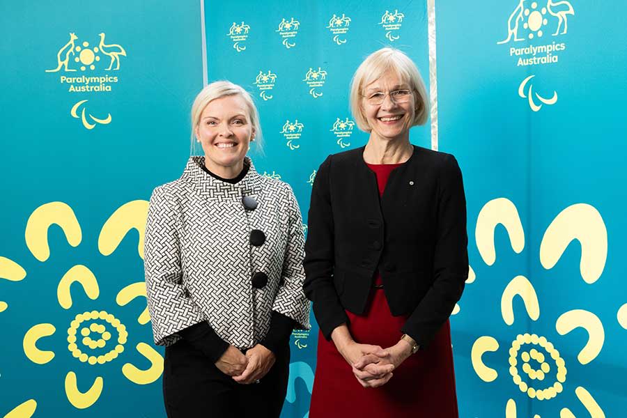 An image of Paralympics Australia Chief Executive Catherine Clark and UQ Vice-Chancellor and President Professor Deborah Terry AO.