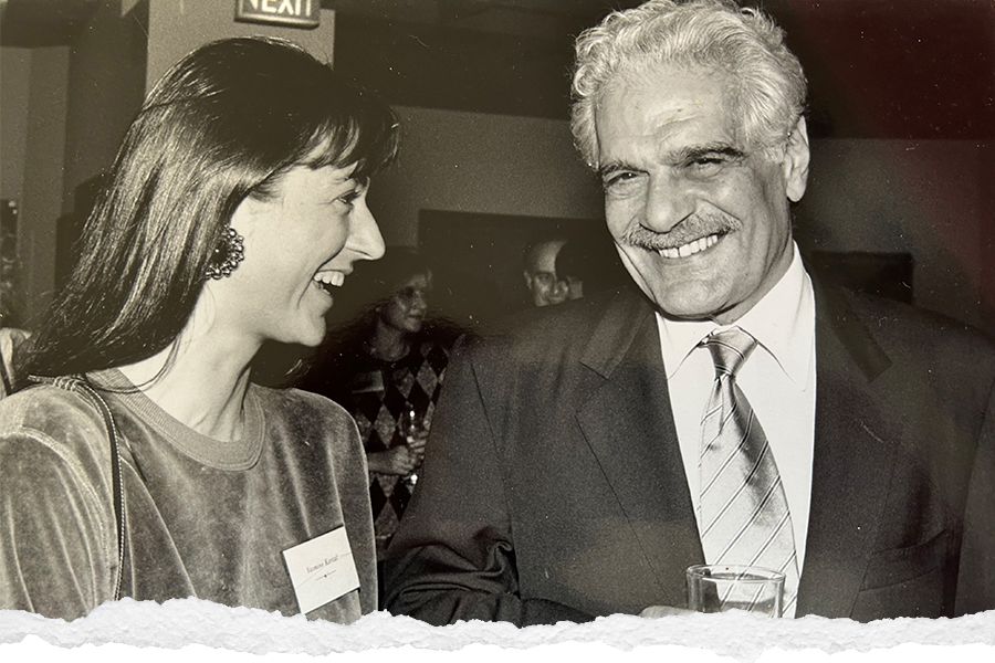 Yasmine Gray Interviewing Omar Sharif, regarded as Egypt's greatest film star.