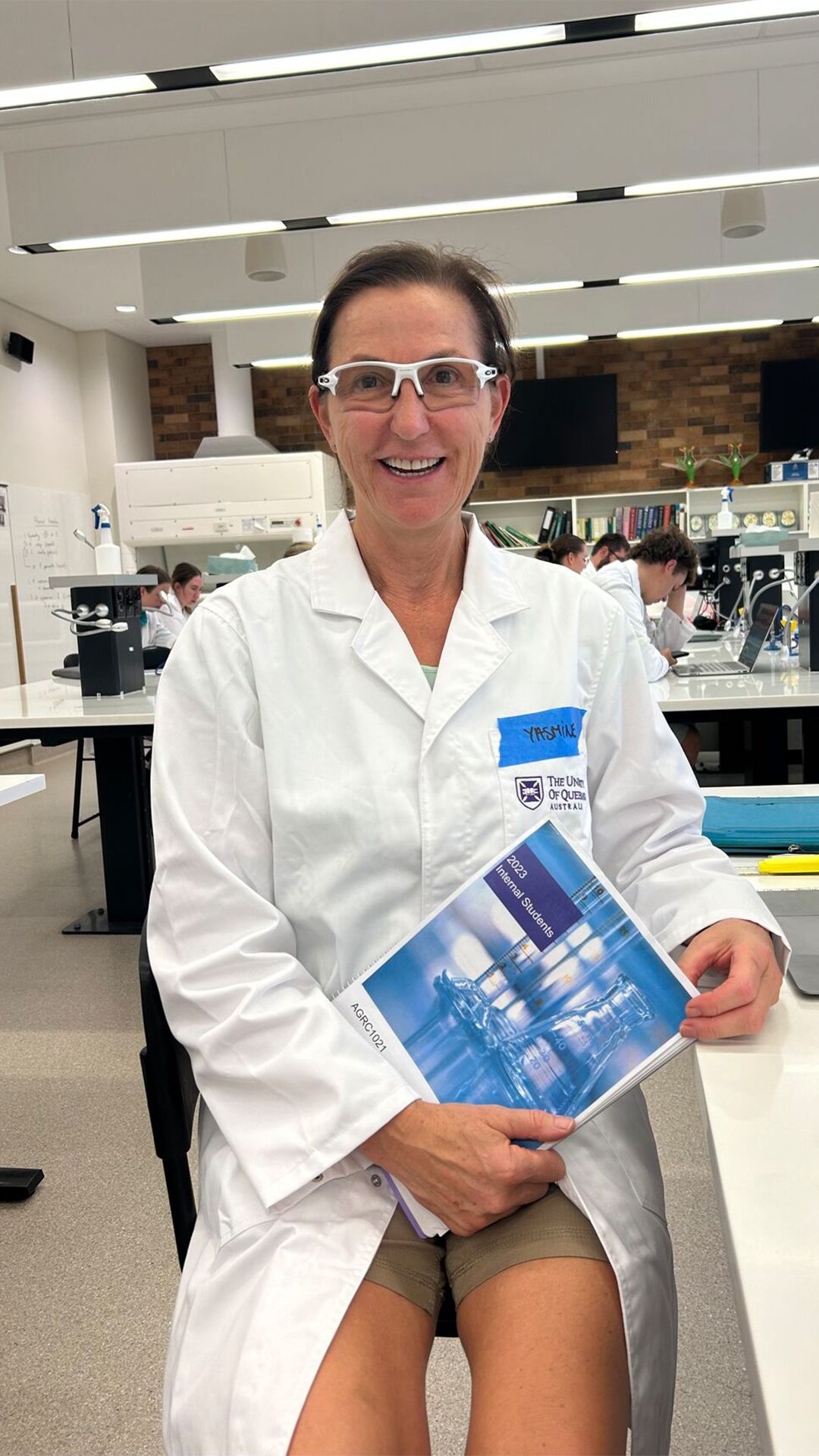 Yasmine Gray back in the classroom, 40 years after completing her first degree.