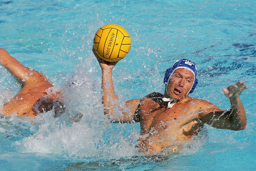 Alex Osadchuk in action for Australia during the Athens 2004 Olympics.
