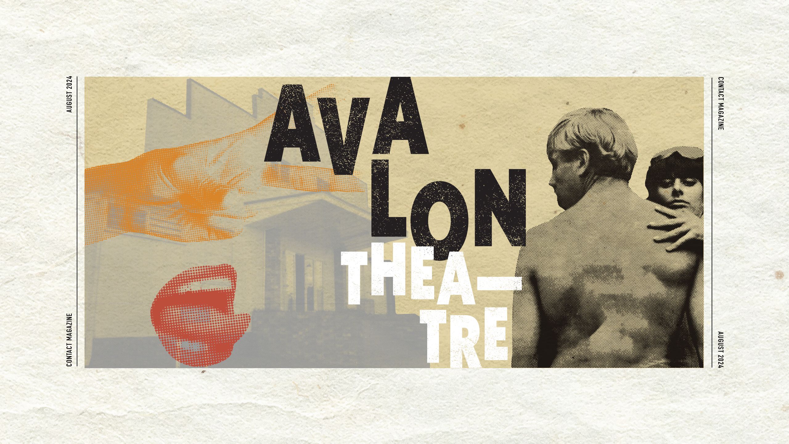 A collage of images of recreated from past posters of shows that have performed at the Avalon Theatre over the years. There is a headline that reads: 'Avalon Theatre'