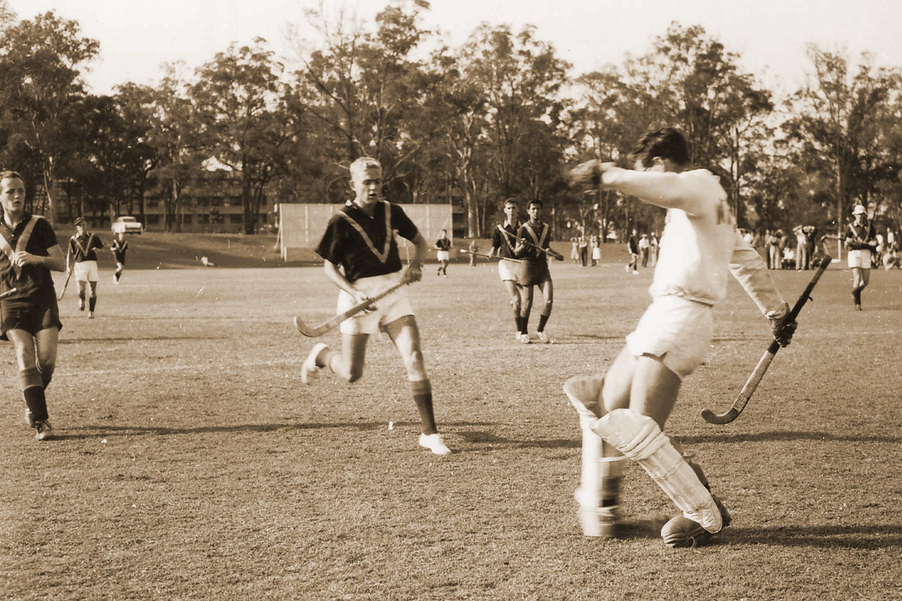 The men's UQ Hockey Club in action in 1960.
