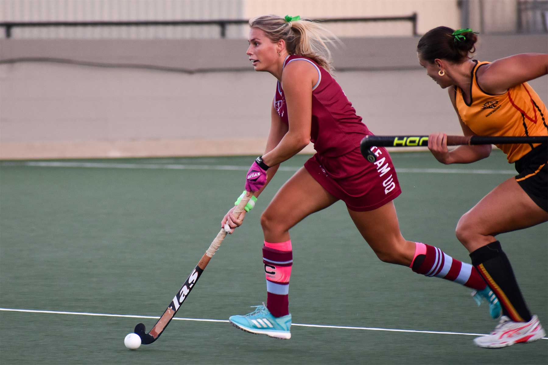 Morgan Gallagher in action for UQ.