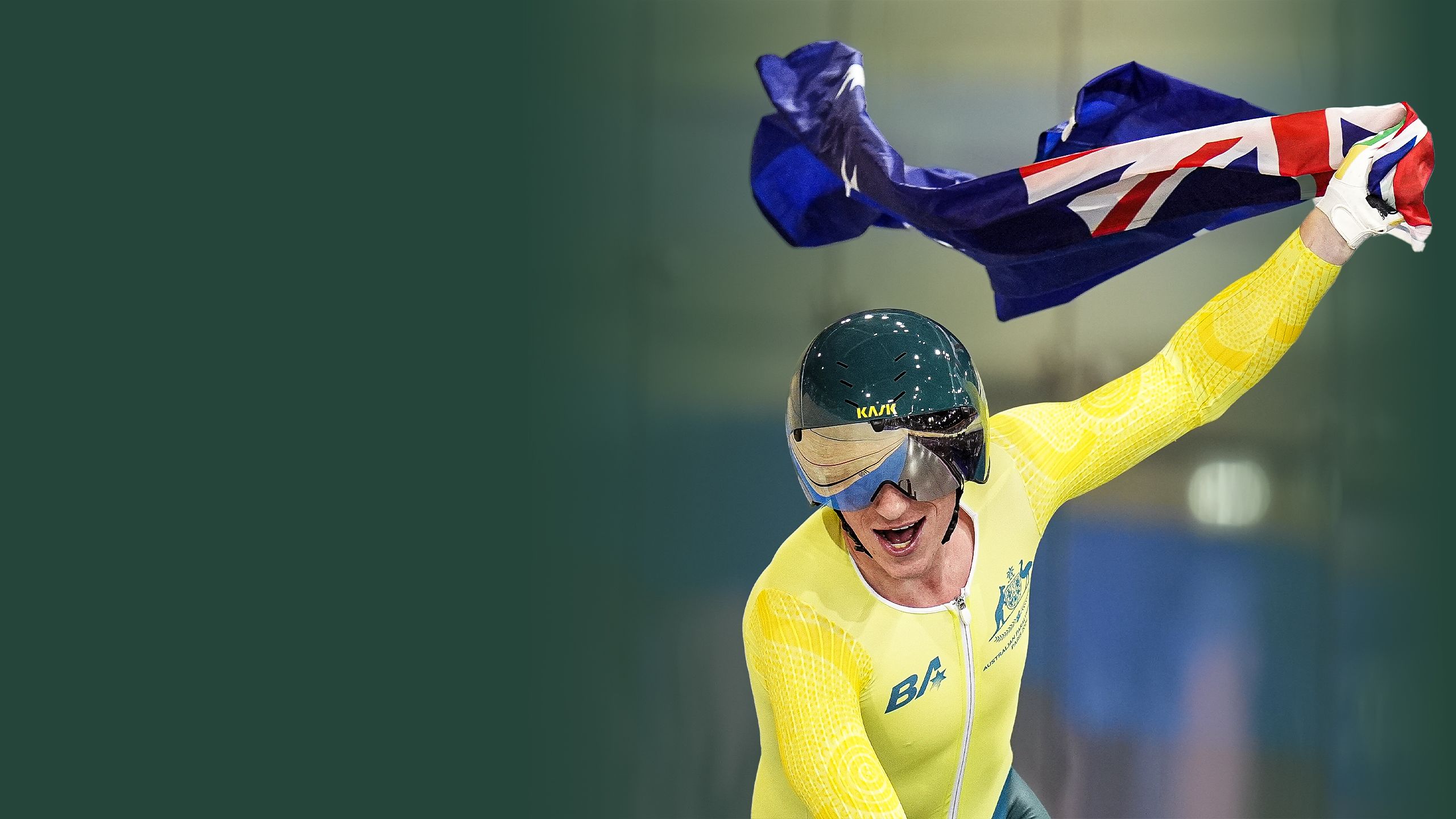 University of Queensland Cycle Club member Korey Boddington celebrates winning gold in the men's C4-5 1000m time trial. Image: Andrew Matthews/PA Images via Getty Images