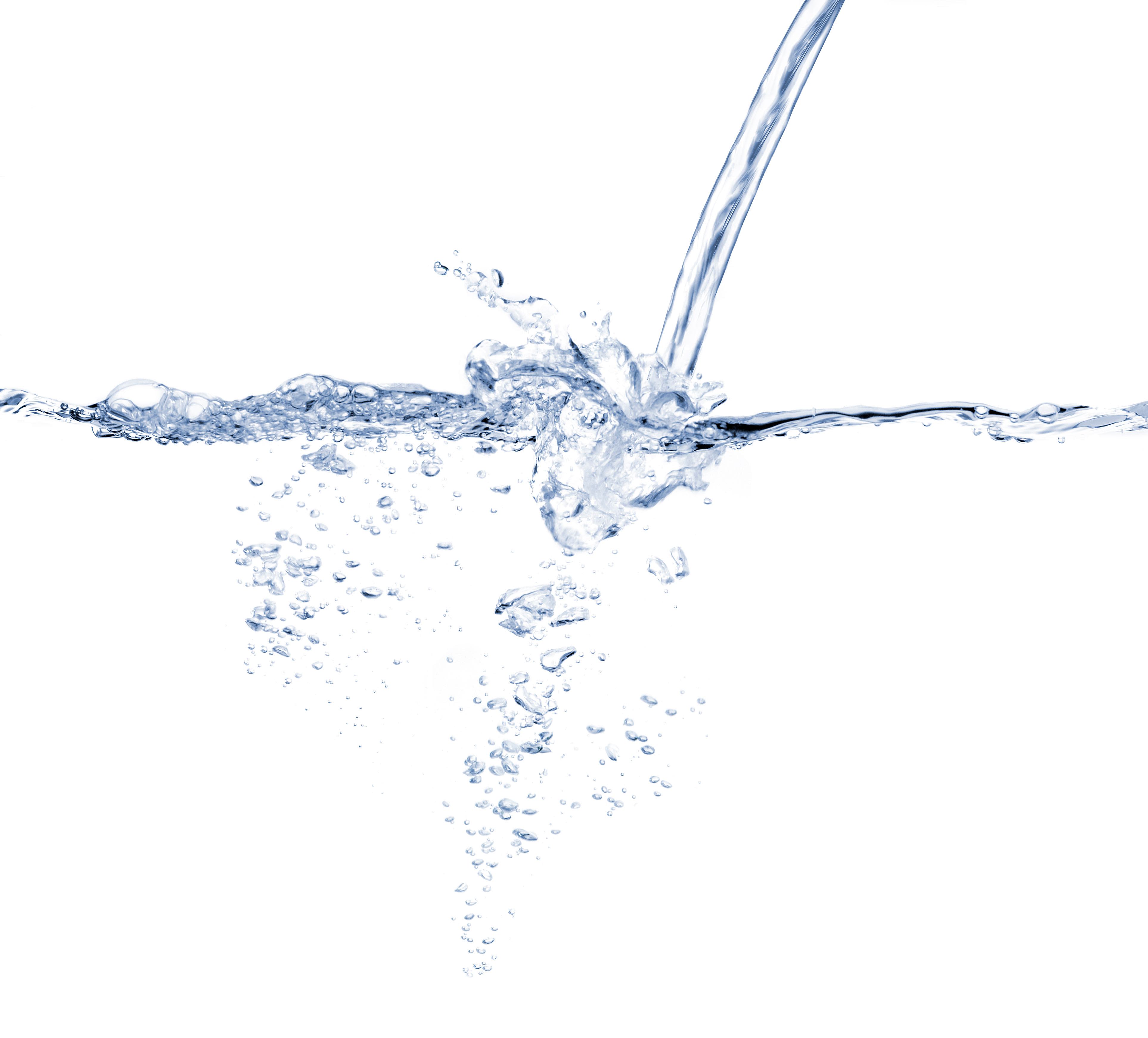 Pouring water, disrupting an existing water line.