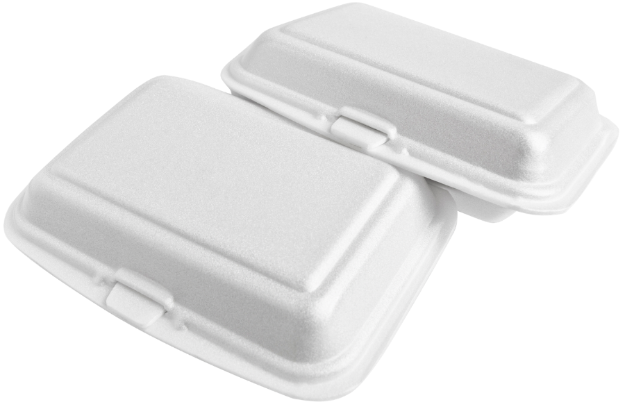 Polystyrene containers
