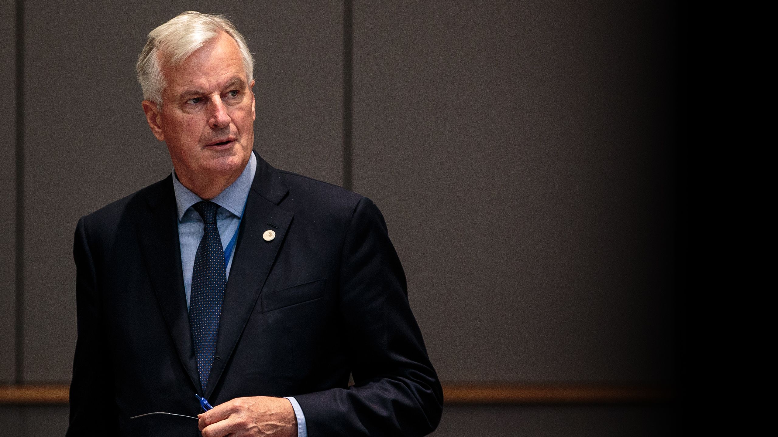 An image of Michel Barnier at the roundtable discussions on the final day of the European Council leaders' summit in June 2018.
